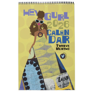 Calendario Hey Gurl 2026 de 12 Meses