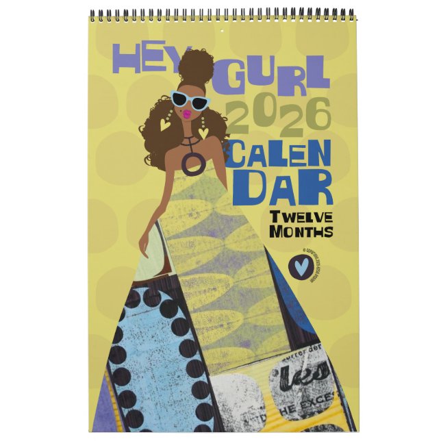 Calendario Hey Gurl 2026 de 12 Meses (Tapa)