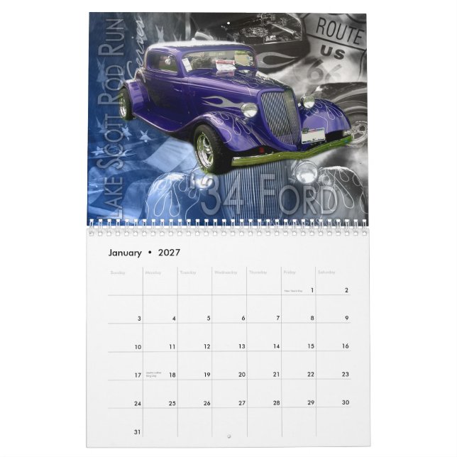 Calendario Hierro americano (Jan 2027)