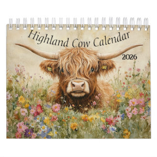 Calendario Highland Cow Calendar 2026