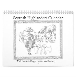 Calendario Highlanders, castillos y perros escoceses
