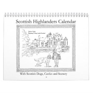 Calendario Highlanders, castillos y perros escoceses