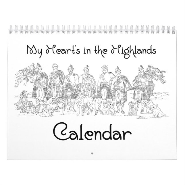 Calendario Highlanders y Castles CALENDAR de Escocia (Tapa)