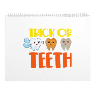 Calendario Higienista Dental Dentista Trick O Teeth Halloween
