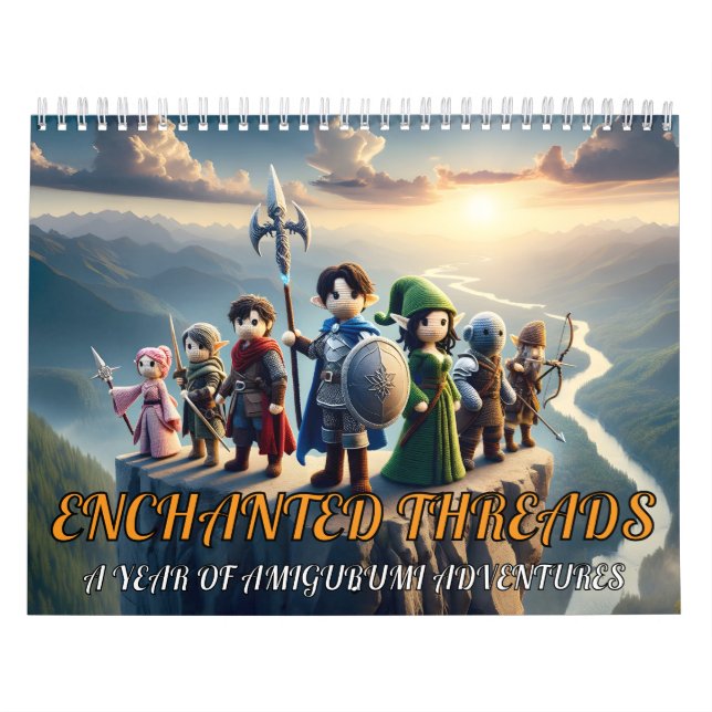 Calendario Hilos encantados: Un año de aventuras de Amigurumi (Tapa)