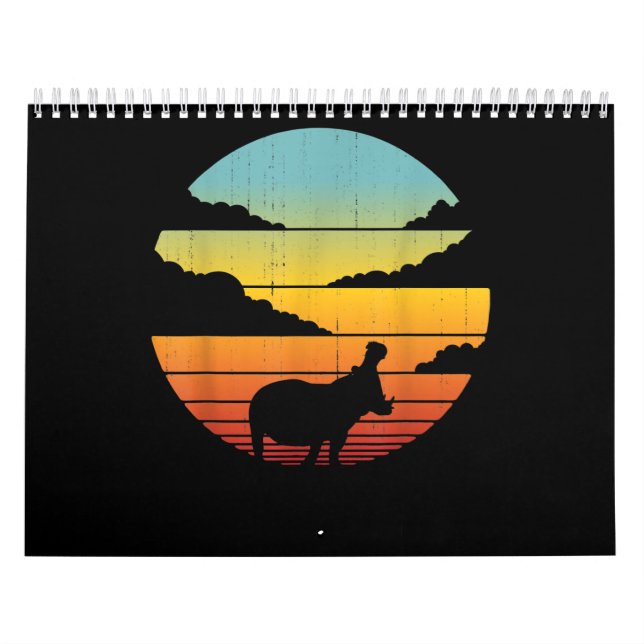 Calendario Hipopótamo 60 Hippo de los 70 | Hippo Lover (Tapa)