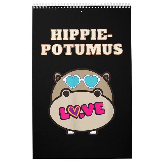 Calendario Hippie Potumus Baby Hippopótamo Lover (Tapa)