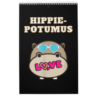Calendario Hippie Potumus Baby Hippopótamo Lover