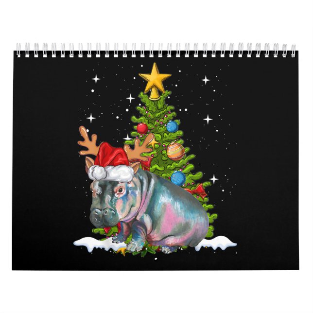 Calendario Hippo Fiona Árbol de Navidad Hippopótamo (Tapa)