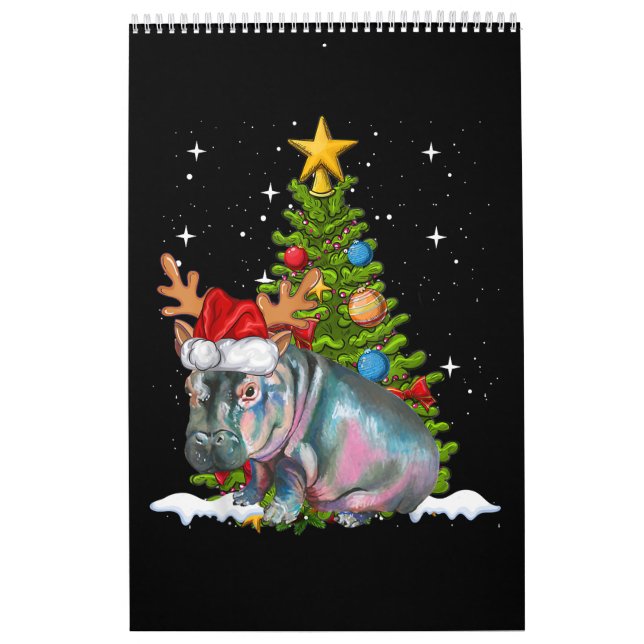 Calendario Hippo Fiona Árbol de Navidad Hippopótamo (Tapa)
