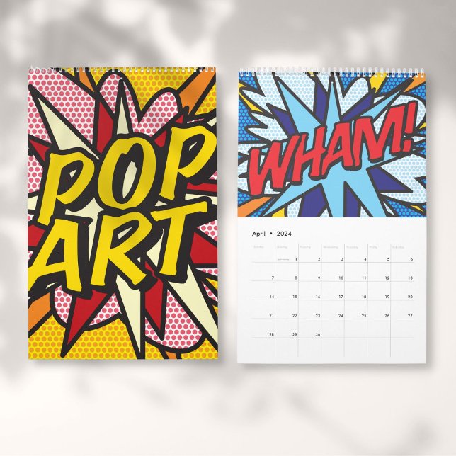 Calendario Historieta de arte pop (Comic Book Pop Art Calendar)