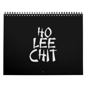 Calendario HO Lee Chit divertida camisa asiática