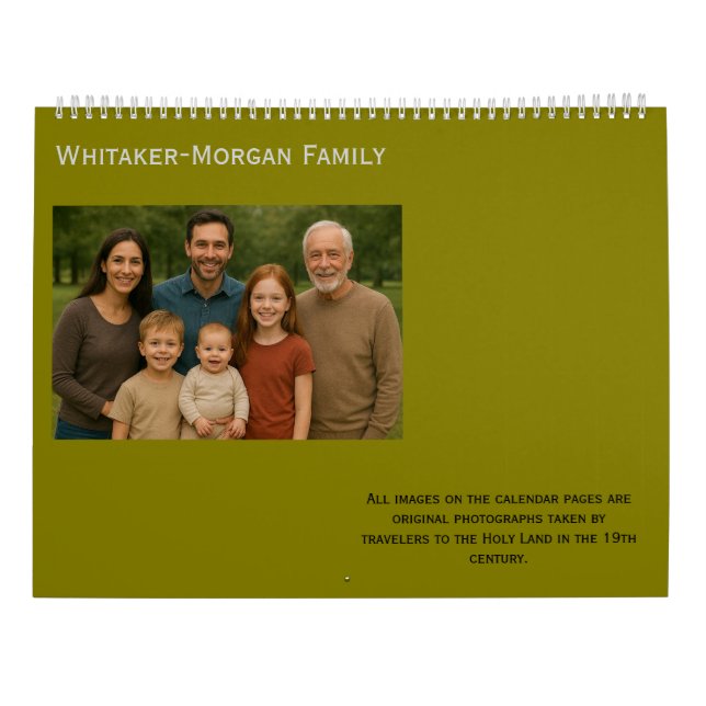 Calendario Holy Land Bible Scenes Christian Family Calendar (Reverso)