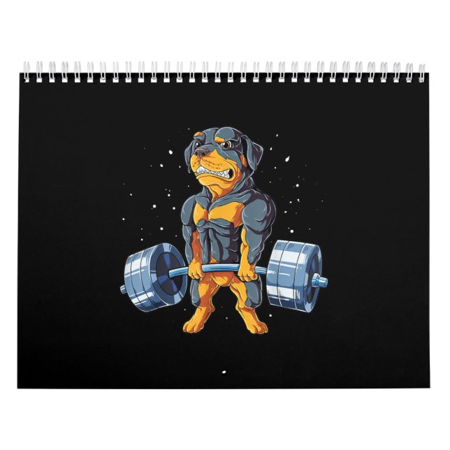 Calendario Hombres Fitnes Gratuitos para el Rottweiler Hombre (Tapa)