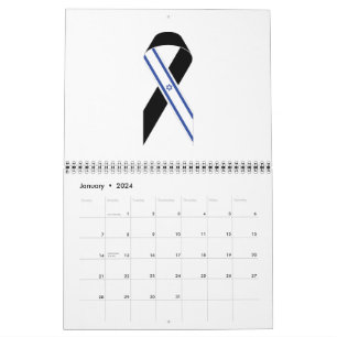 Calendario Homenaje a la bandera negra de Israel