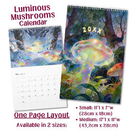 Calendario Hongo Psicodélico Luminoso Brillante