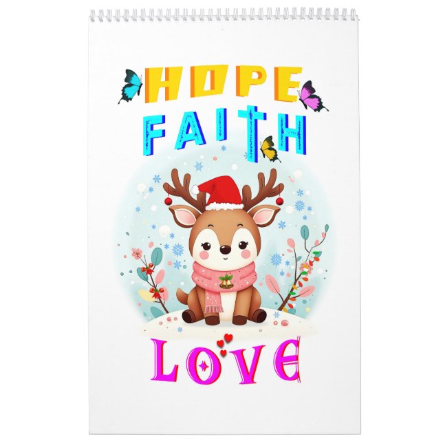 Calendario Hope Faith Love (Tapa)