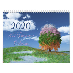 Calendario horizontal 3D de SilverWebForge 2020