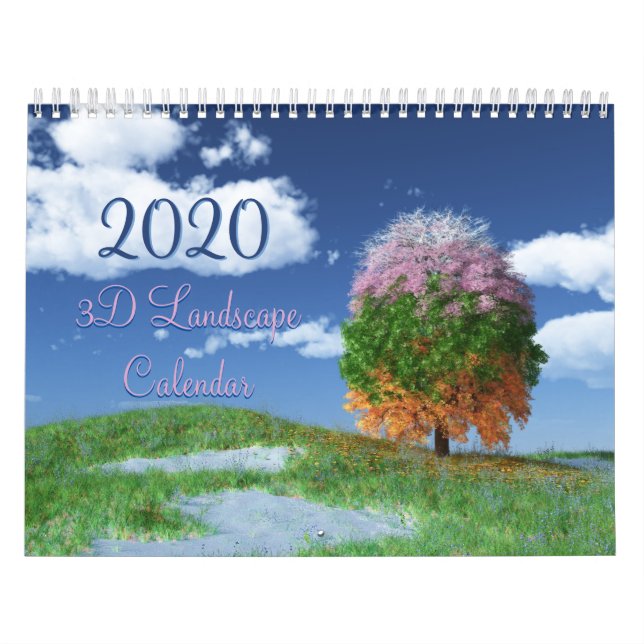 Calendario horizontal 3D de SilverWebForge 2020 (Tapa)