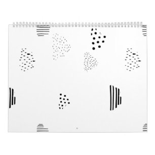 Calendario Horizontal, gris medio