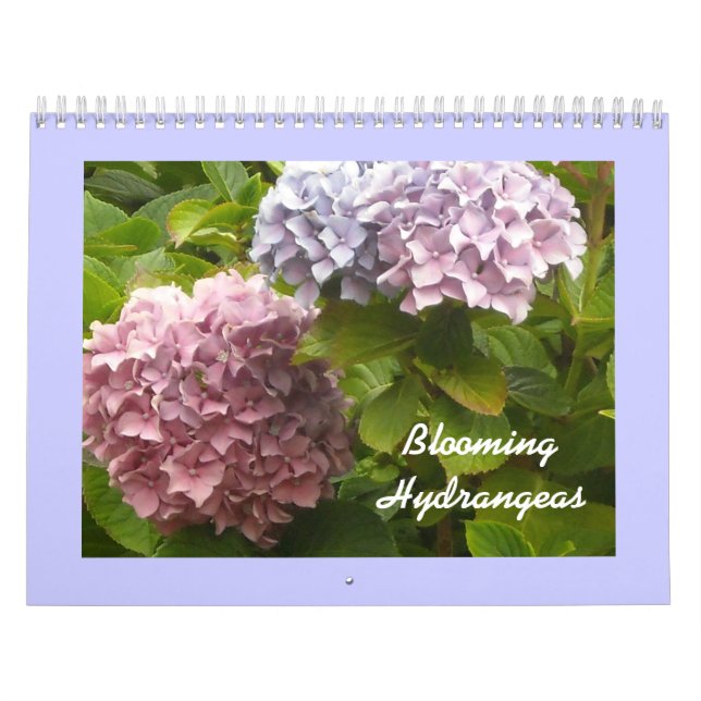 Calendario Hortensias floreciendo (Tapa)