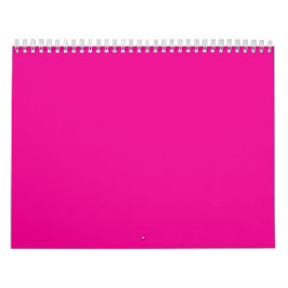 Calendario Hot Pink Solid Color Background | Vibrant Design