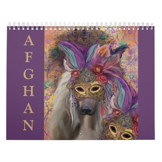 Calendario Hound afgano 2025 (Tapa)