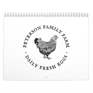 Calendario Huevo Vintage Personalizado Moderno