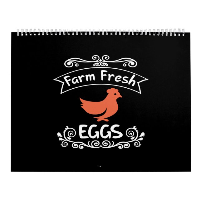 Calendario huevos frescos de granja (Tapa)