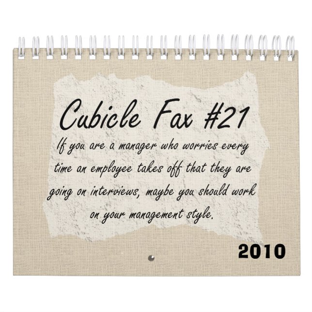 Calendario Humor de administración 2010 (Tapa)