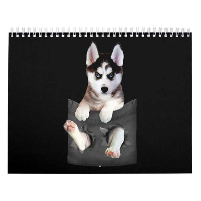 Calendario Husky| Husky Siberiano En Un Cachete (Tapa)