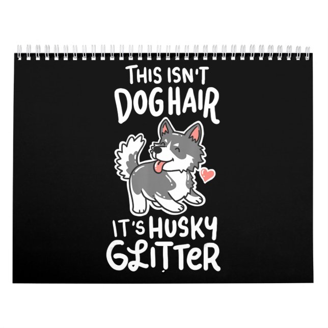Calendario Husky | Perro Husky Siberian Dueño De Cachorro (Tapa)