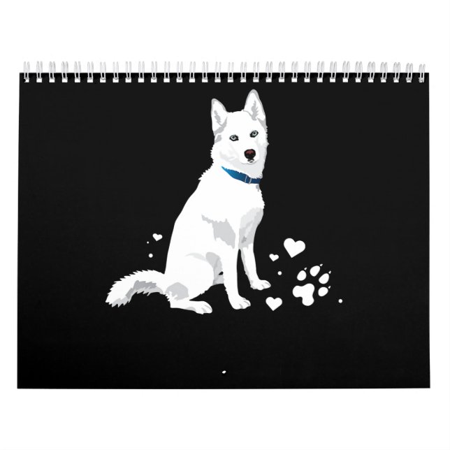 Calendario Husky Siberian Husky Sweet White Snow Dog (Tapa)