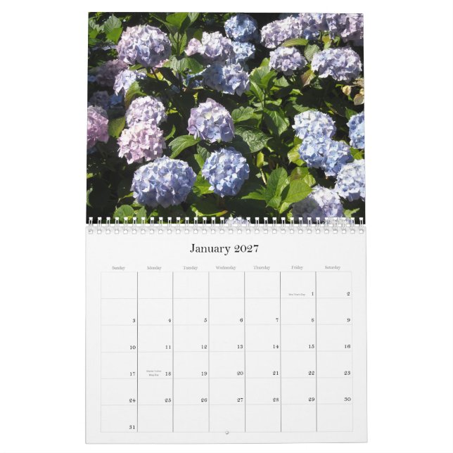 Calendario Hydrangeas celestiales 2013 (Jan 2027)