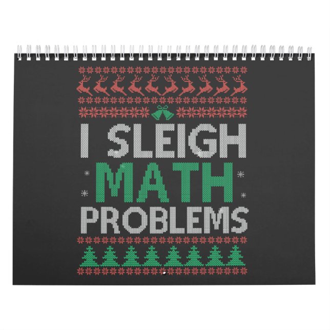Calendario I Sleigh Math Problem Funny Ugly Xmas Sweater (Tapa)