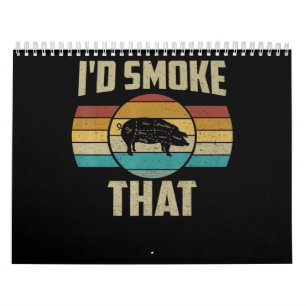 Calendario Id Fumar Ese Gracioso Regalo Retro De Carne De Cer