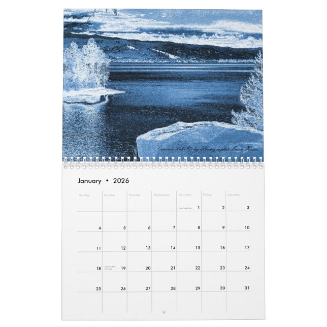 Calendario Idaho hermoso (Jan 2026)