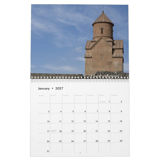CALENDARIO IGLESIAS ARMENIAS (Jan 2027)