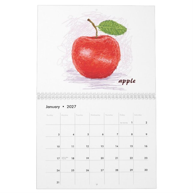 calendario III de 2013 frutas (Jan 2027)