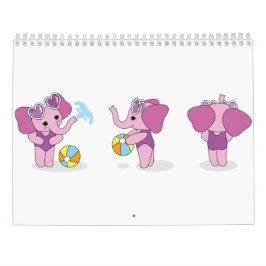 Calendario Ilustracion Adorable Dibujo Cute Niños Animales