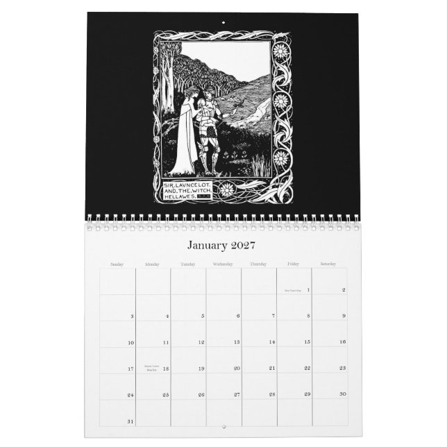 Calendario Ilustracion-Aubrey Beardsley del (Jan 2027)