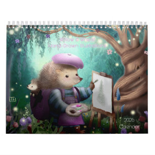 Calendario Ilustracion de libros para niños pintados a mano 2