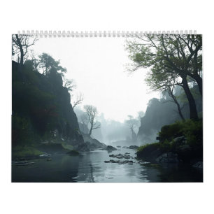 Calendario Ilustración del Valle del Río Galáctico – Reflejo