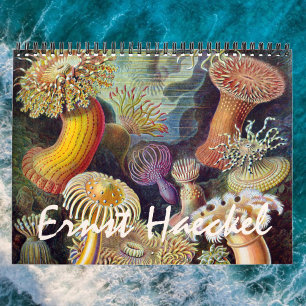 Calendario Ilustraciones antiguas de Ernst Haeckel, Biología,