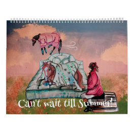 Calendario ilustraciones de caballos divertidos de mis histor