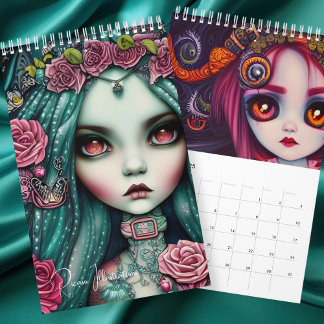 Calendario Ilustraciones de Chicas de Ricaso Gothic