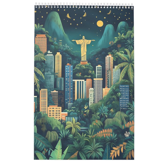 Calendario Ilustraciones de ciudades del mundo (Reverso)
