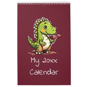 Calendario Ilustraciones de dinosaurios