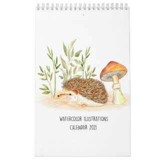 Calendario ilustraciones de la pepita y la acuarela 2021