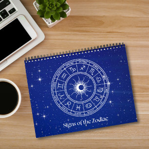 Calendario Ilustraciones de los Signos del Zodiaco con Estrel